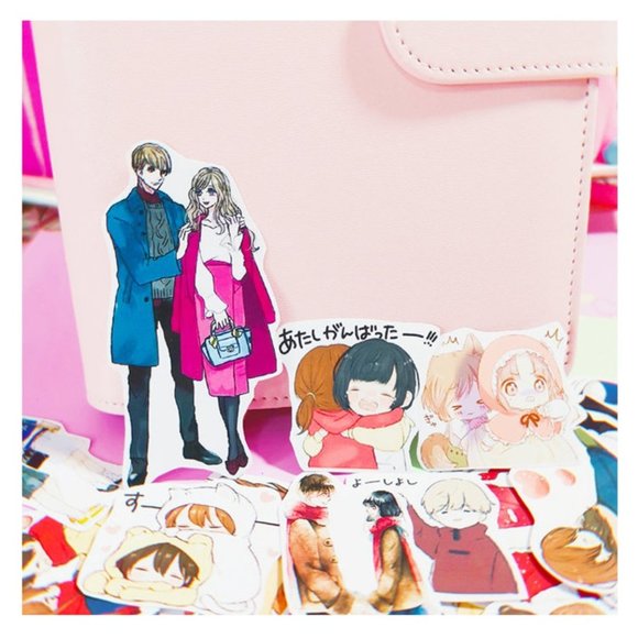 Anime Lovely Couple Stickers - Picture 4 of 7